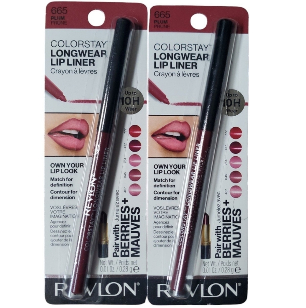 (2) Revlon Colorstay Longwear Lip Liner 665 Plum